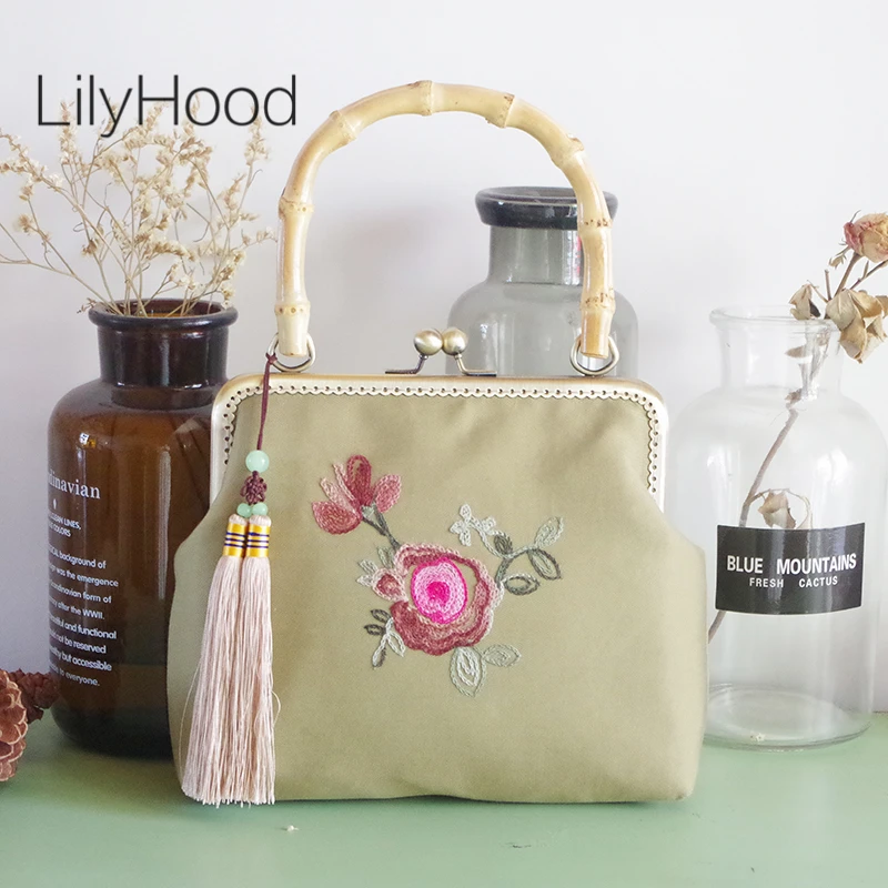Винтажная Женская сумочка LilyHood новинка 2020 китайская ретро сумка с цветочной
