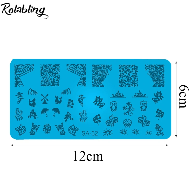 1 шт. трафарет для стемпинга ногтей 12 х6 см|stamping template|designer nail stampnail stamp |