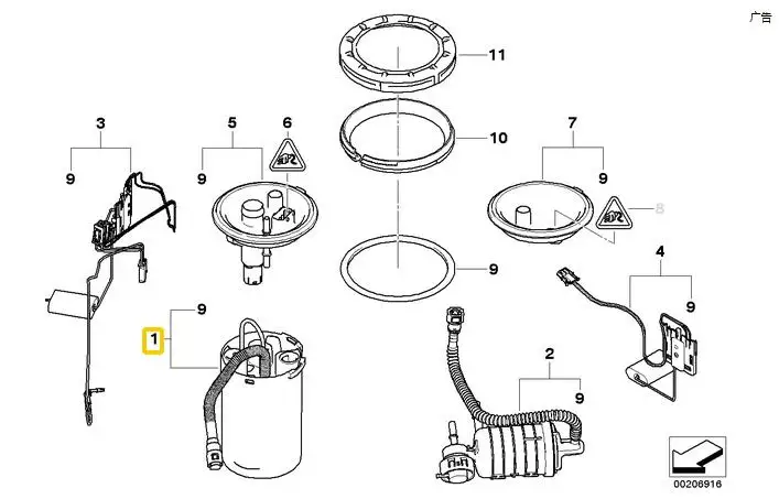 Модуль топливного насоса в сборе для BMW X3 E83 2.0i 2.5i 3.0i 2003-2006 16117159604 | Автомобили и