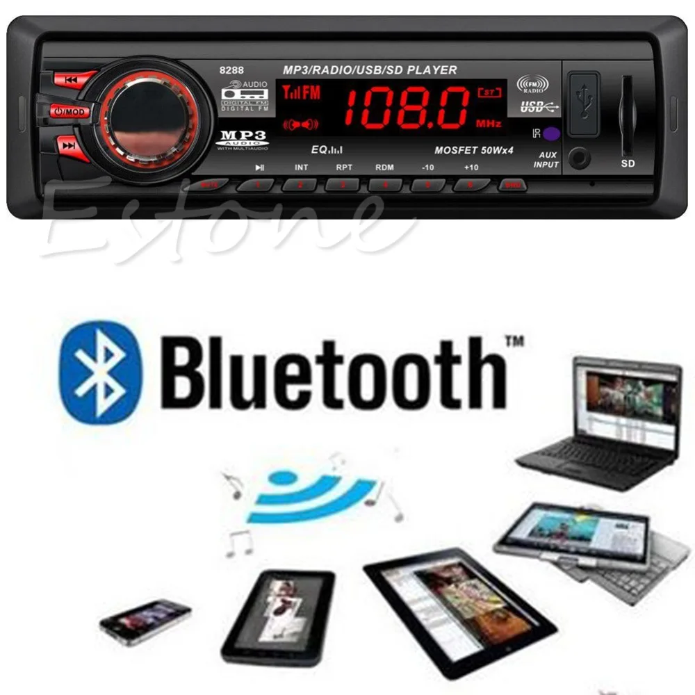 Автомобильный стереопроигрыватель 12 В Bluetooth Aux ресивер SD/USB/MP3 FM