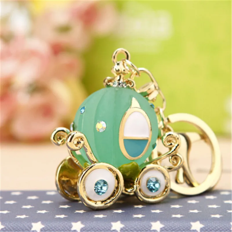 Все виды креативных брелоков для ключей в виде тыквы с кристаллами каретки милая