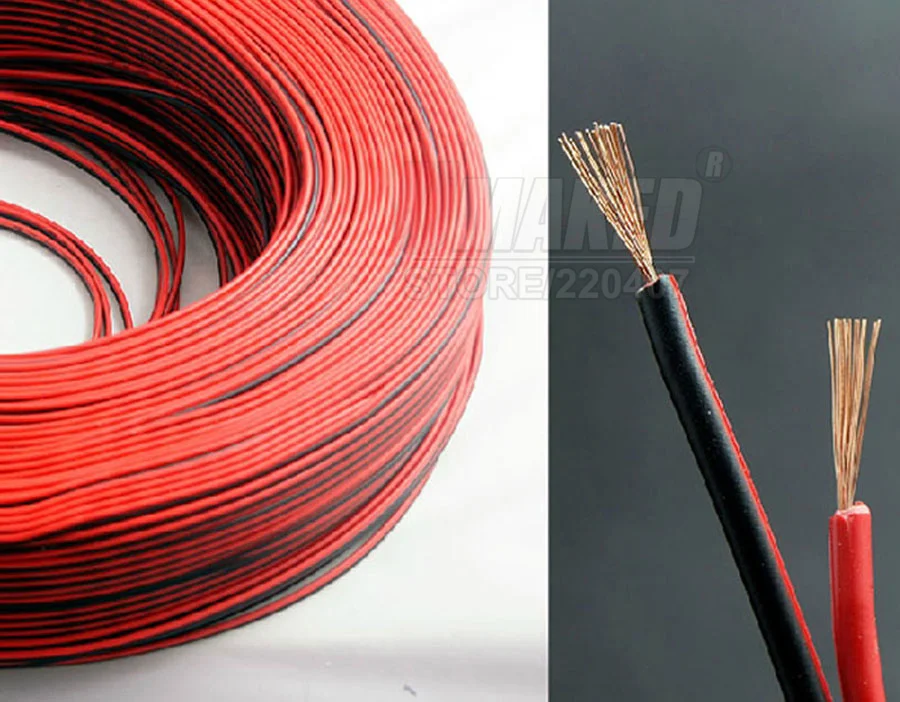 2 pin красные, черные медный кабель, ПВХ изолированный провод, 22/20/18/16/14 awg провода электрического кабеля светодиодный кабель DIY подключения продлить жильный кабель