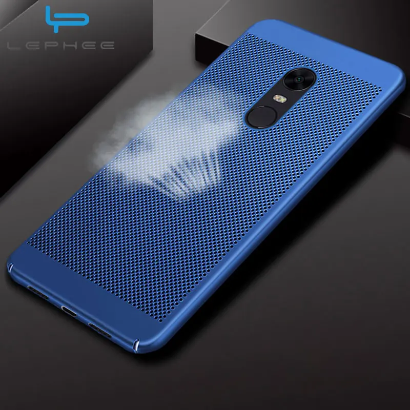 LEPHEE For Xiaomi Redmi 5A Case 5 Plus Cases Matte Hard PC Hollow Grid Breathable Cover for Xiomi 4A 4X 3S |