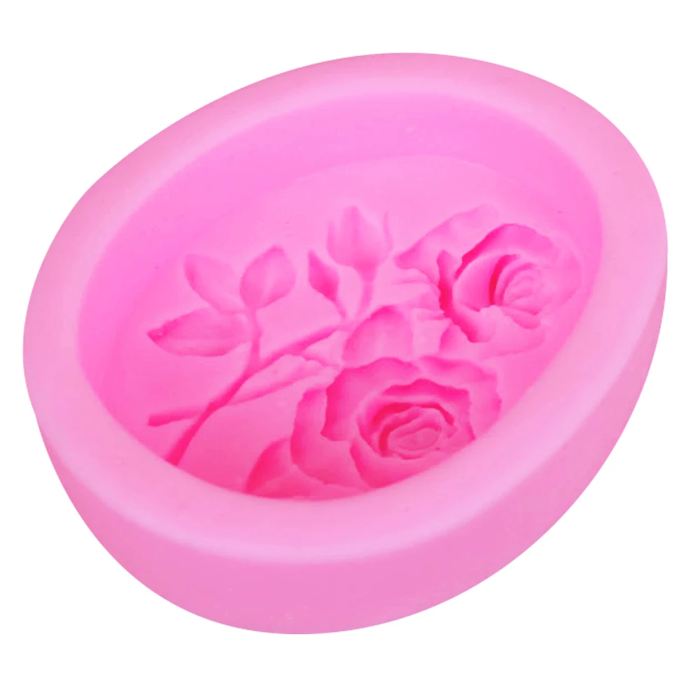S030 Rose Leaves Candle Moulds Soap Mold Kitchen-Baking Resin Silicone Forms Home Decoration DIY Clay Craft Soap-Making Supplier | Дом и сад