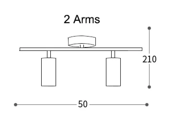 2 Arms MDWELL Регулируемый потолочный светильник s коридор металлический светодиодный потолочный светильник E27 бронза/черное покрытие бар потолочный светильник - Цвет корпуса: 2 Arms