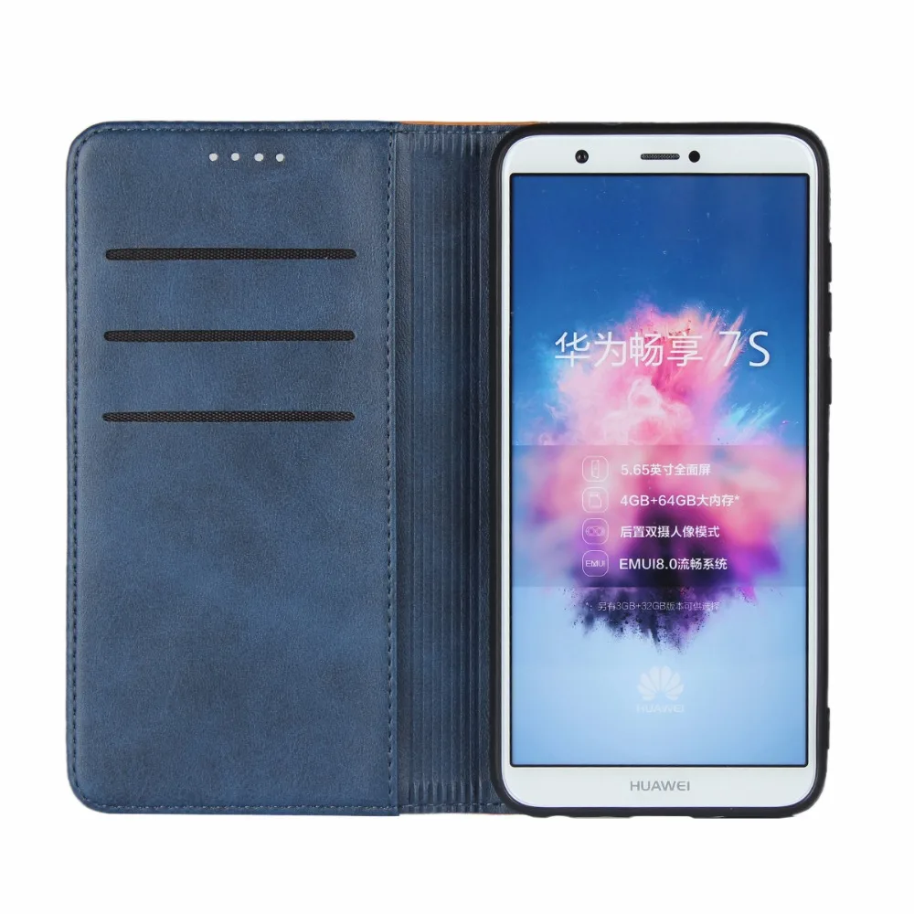 Чехол для huawei P Smart Enjoy 7 S кожаный чехол 5 65 &quotоткидной Кошелек Coque чехлы