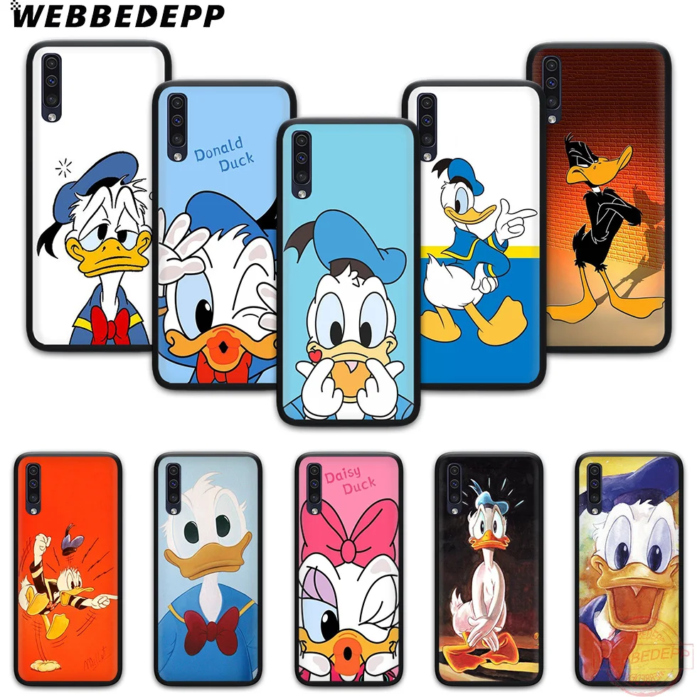 WEBBEDEPP Дональд Дак мягкий чехол для телефона с изображением цветов Samsung A10S A6 7 8 9 A10 20
