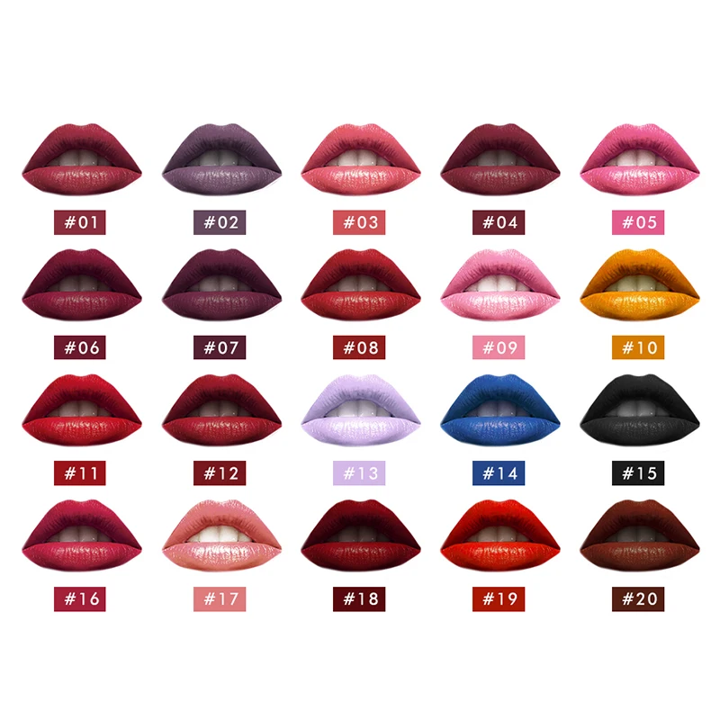 Paraness Penis Head matte lipstick Set Lip gloss stick waterproof long lasting Lips Makeup Red Purple Pigment 20 Colors |