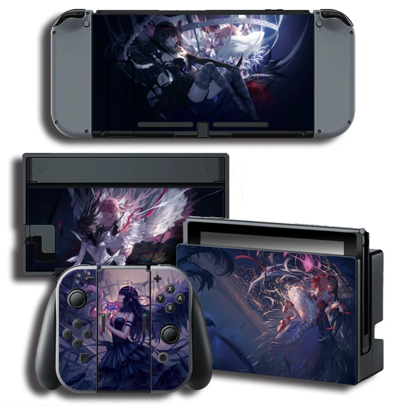 Наклейка Puella Magi Madoka Magica для Nintendo Switch NS Виниловая наклейка на консоль и чехол|stickers