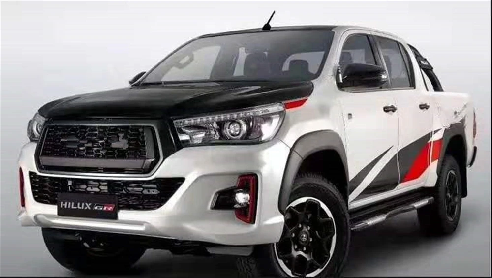 Дневные ходовые огни для Toyota Hilux Revo Rocco 2018 2019 2 шт. указатели поворота желтого цвета