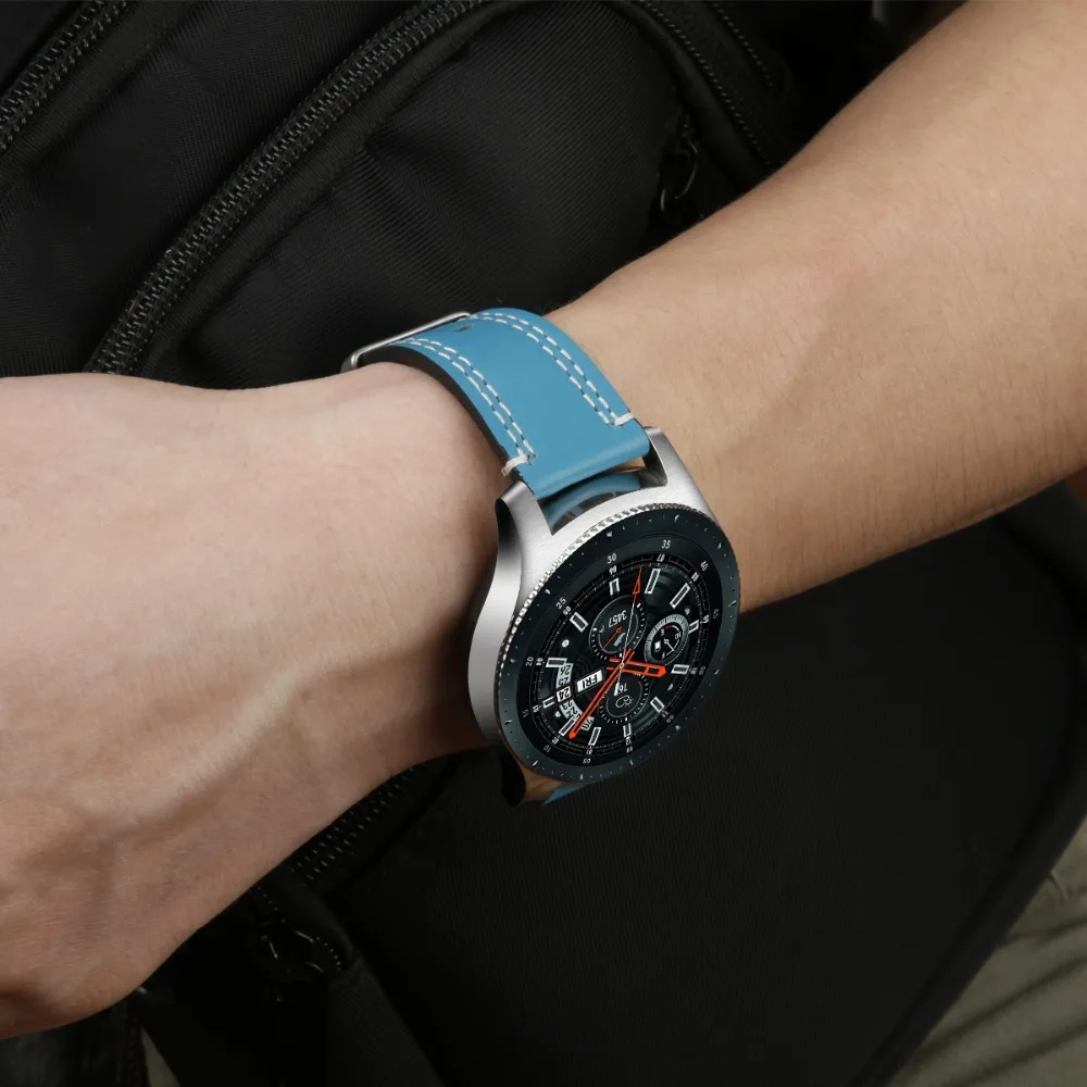 22 мм кожаный ремешок для часов samsung Galaxy Watch 46 мм SM-R800 ремешок быстросъемный ремешок для samsung Galaxy Watch 46 мм полосы