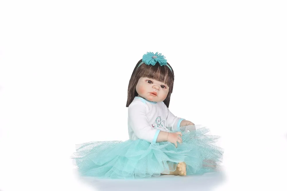 NPK New Born Baby Girl Doll Toy 23'' Realistic Reborn Dolls Silicone Vinyl Full Body Alive bebe Boneca Reborns | Игрушки и хобби