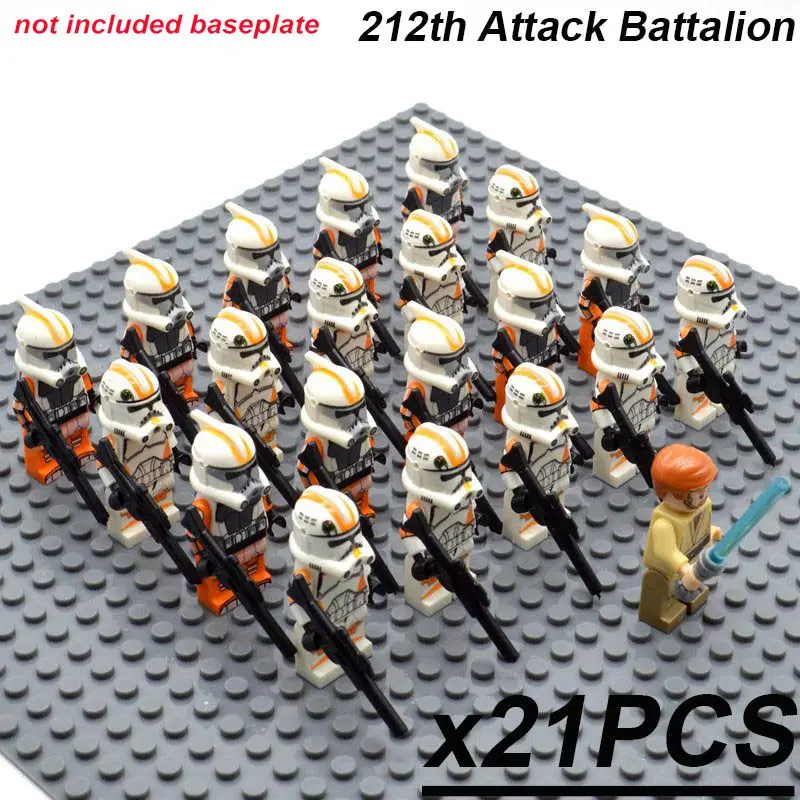 212th Attack E 21 шт./компл. Star Wars Rebel Trooper Лея Альянс королевской гвардии 501st Легион войска конструкторных блоков, Детские кубики, игрушки для детей - Цвет: 212th Attack E