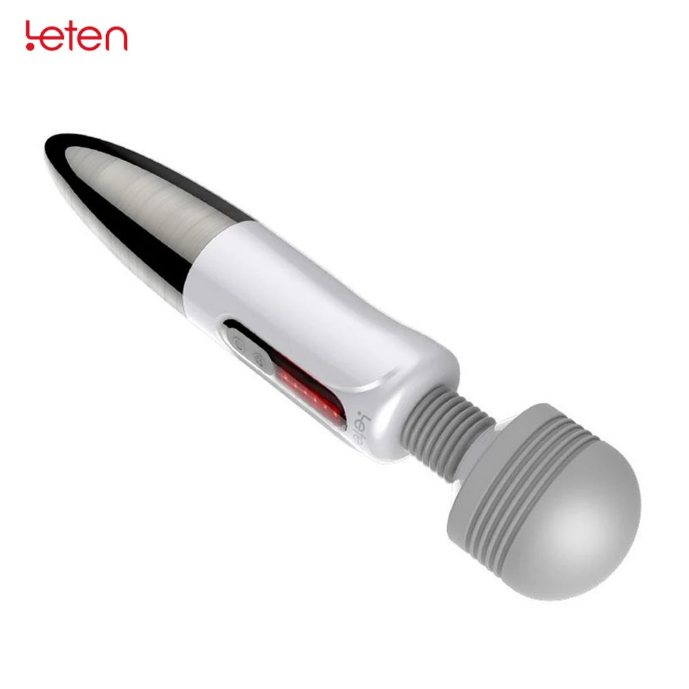 LETEN силиконовый USB Lightning AV Вибратор Волшебная палочка массажер огромная голова