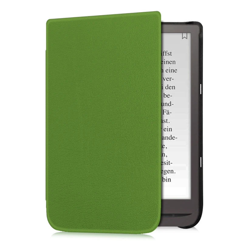 Green BOZHUORUI смарт-чехол для 7," PocketBook 740 InkPad 3 читалка с автовключение/сна Магнитная ультра- тонкий кожаный чехол - Цвет: Green