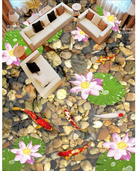 Пользовательские фото пол обои дома-больной еще раз для цветочного камня 3d
