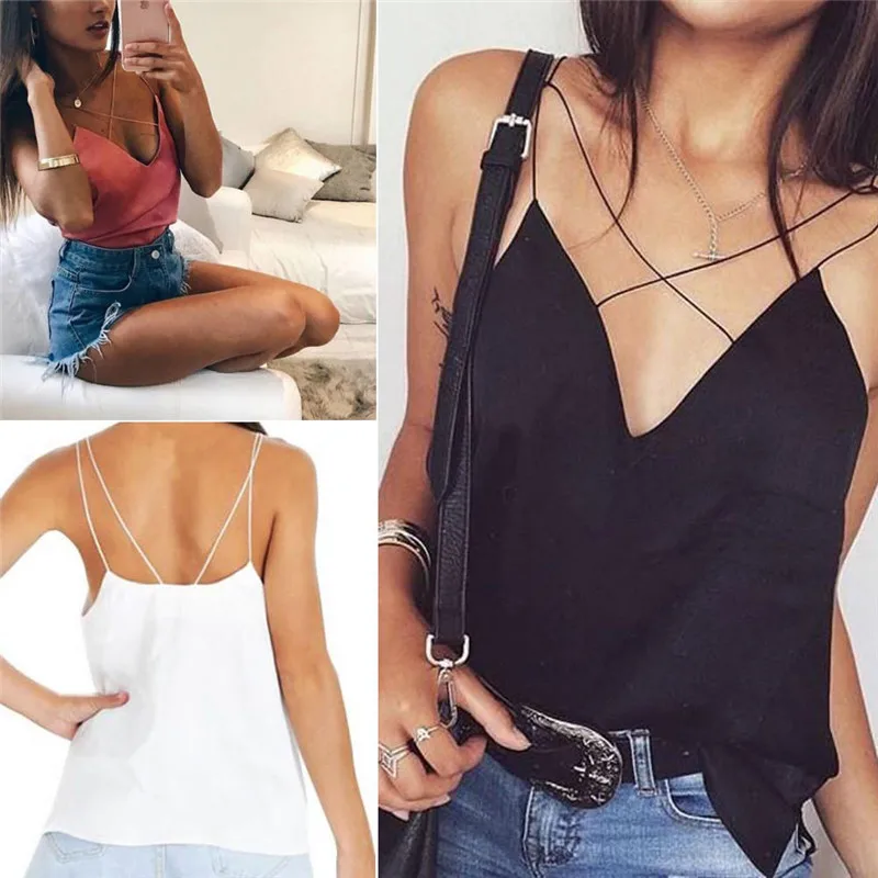 Camisole 2018 летняя модная женская одежда тропические женские топы на бретелях с