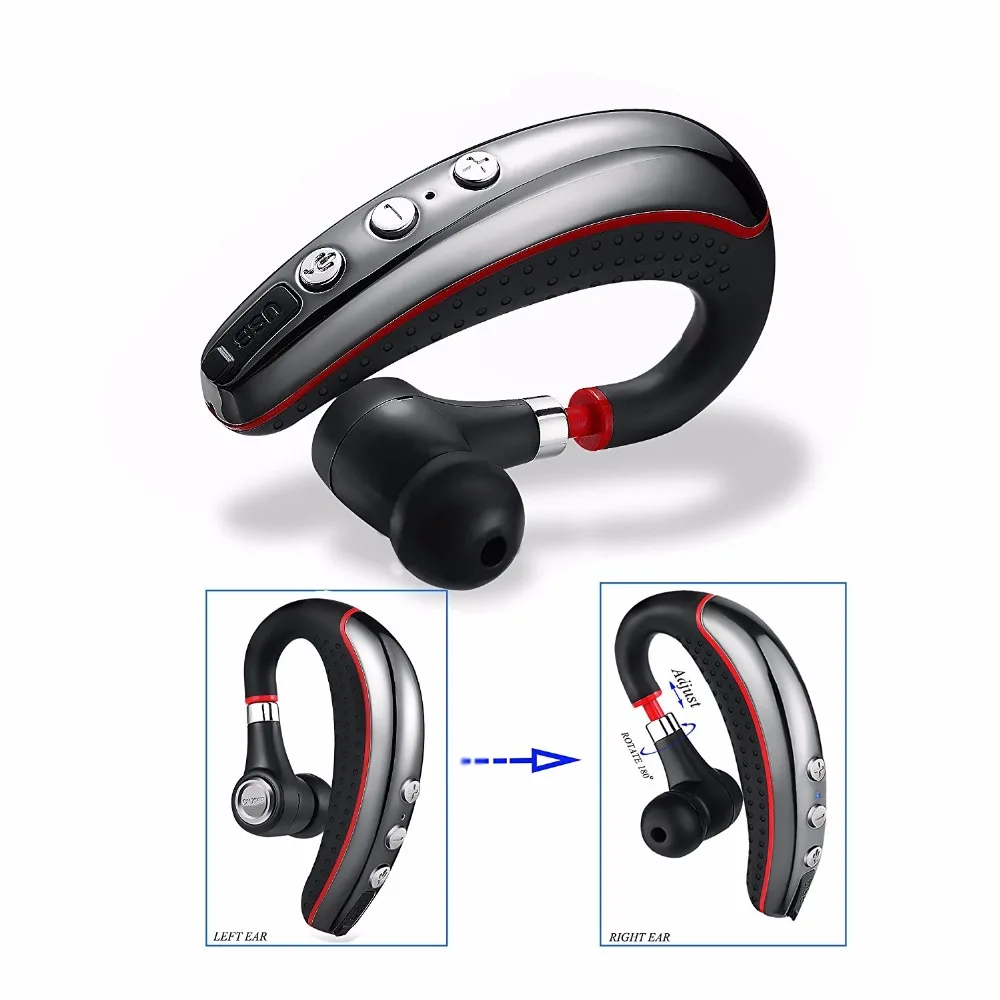 Business Bluetooth Headset A8 with hands free BT 4.1 Lightweight and Noise Reduction Earbuds Microphone Mic Crystal Clear Sound | - Фото №1