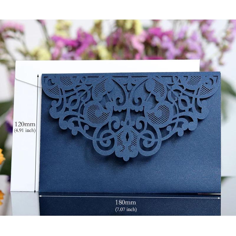 25 шт. элегантные Пригласительные открытки для свадьбы с лазерной резкой