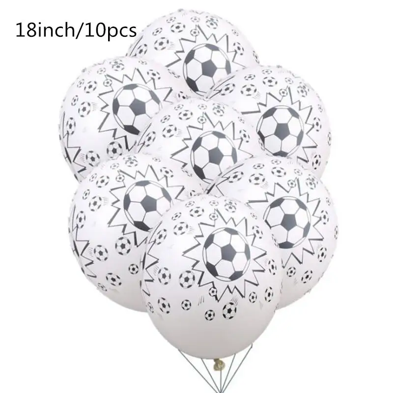 Latex balloon 10pcs Сувениры для мальчиков футбольная тематика Топпер для торта с днем рождения футбольные топперы для кексов с оберткой для украшения детского душа 12 комплектов = 24 шт - Цвет: Latex balloon 10pcs