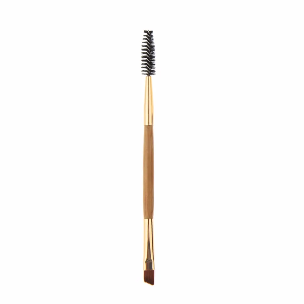 

Soft Nylon Eyebrow Eyelashes Brush Makeup Brush Bamboo Handle Double Eyebrow Shape Adjusting Tool Beauty Improvement