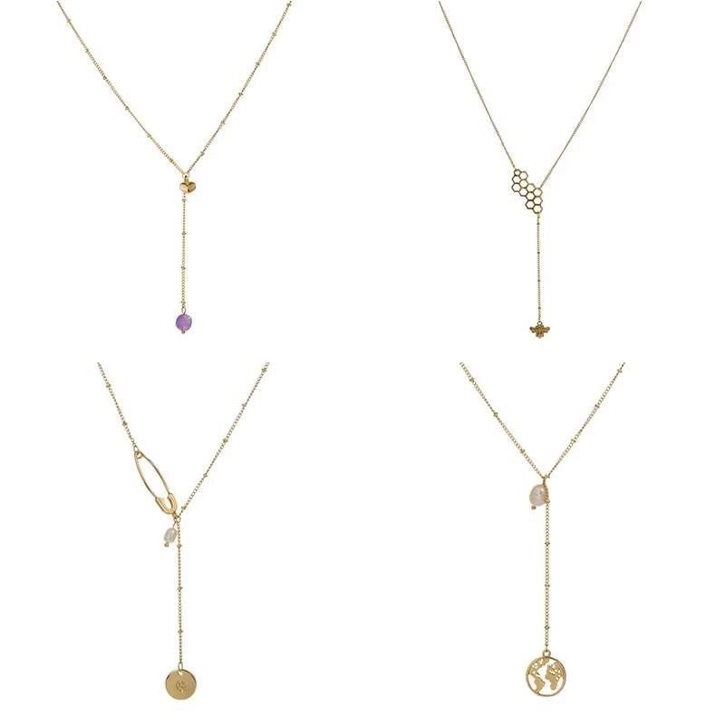 Doreen Box новая мода золотой цвет геометрическое сердце пчела жемчуг карта подвеска