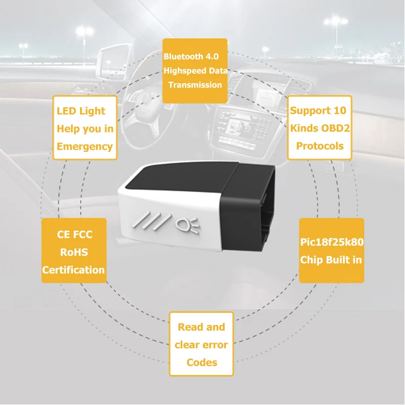 Сканер Elm327 IOS Bluetooth 4 0 OBD2 с чипами Pic18f25k80 V1.5 OBD диагностический инструмент подходит