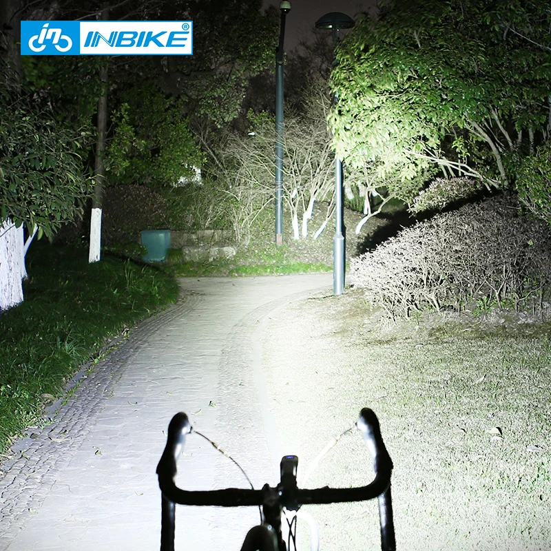 INBIKE яркий велосипедный передний светильник USB Перезаряжаемый головной
