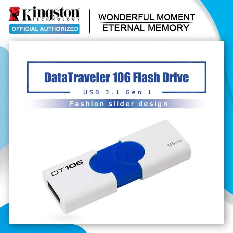 USB флеш накопитель Kingston 16 ГБ 32 флешка 64 128 u диск 3 1 металлический накопитель|USB