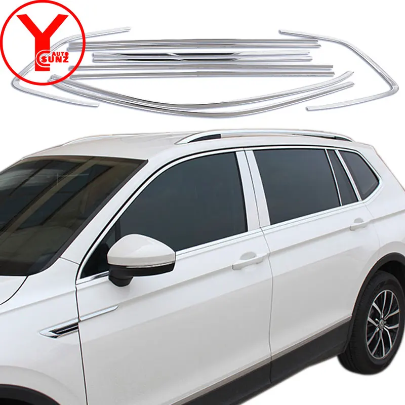 2017 для Volkswagen Tiguan L 2018 наружные боковые отделочные полосы из нержавеющей стали