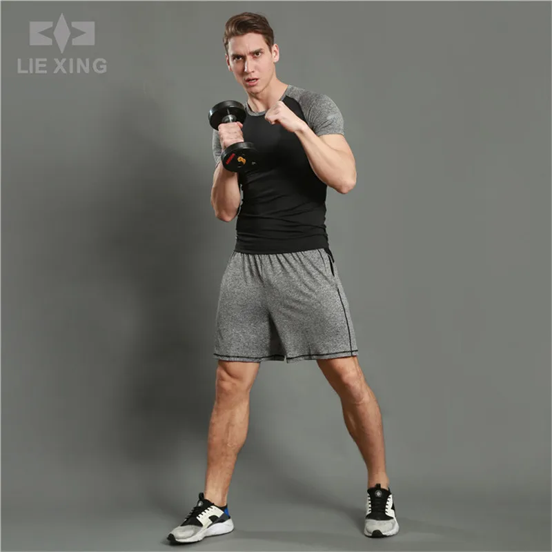 LIEXING одежда компрессионный спортивный костюм для мужчин Тренировочный Набор