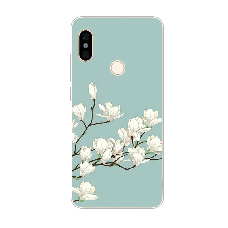 Чехол xiaomi mi 8 силиконовый чехол с цветочным рисунком мягкая задняя крышка из ТПУ