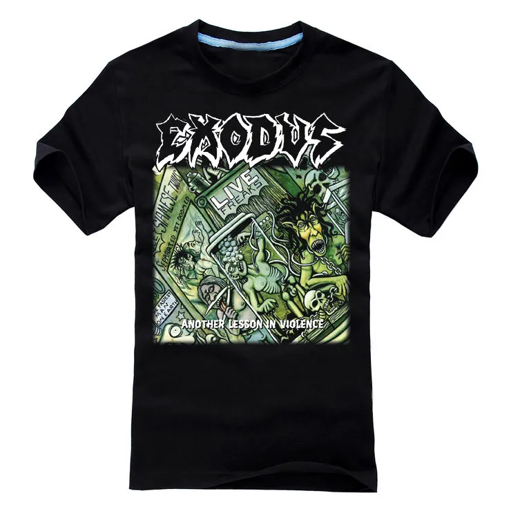 Ужасная уличная одежда с черепом 16 дизайнов брендовая футболка Exodus хлопковые