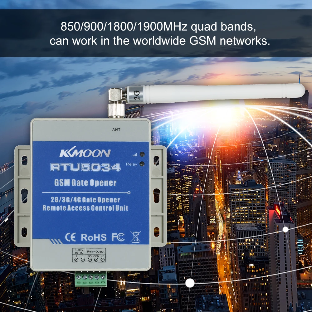 KKmoon GSM двери ворот дистанционный переключатель реле гарнитура звонки во время при помощи sms-команд Поддержка 850/900/1800/1900 МГц