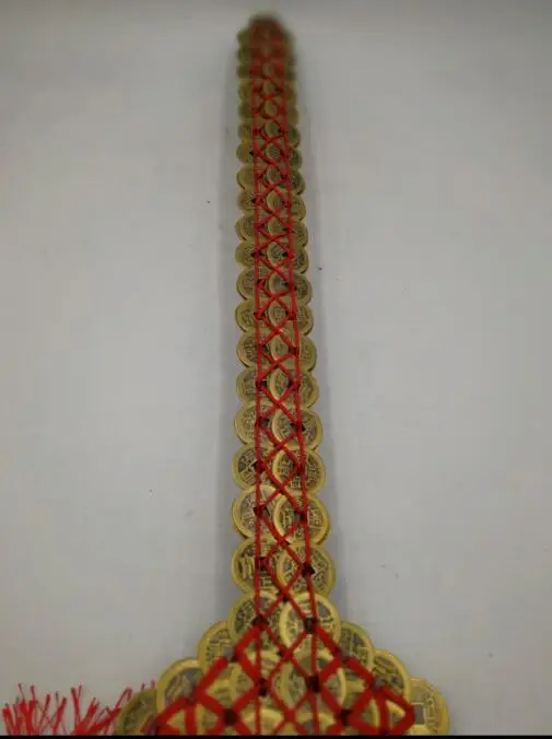 Двухрядный короткий меч Qianlong монеты талисман разрешить jieyinling бронзовые