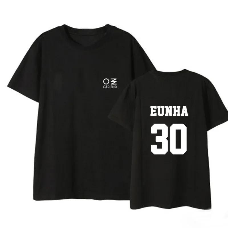 EUNHA Kpop GFRIEND Time For The Moon Album Shirts Повседневная Свободная одежда в стиле хип-хоп футболка Топы с короткими рукавами футболка DX664 - Цвет: EUNHA