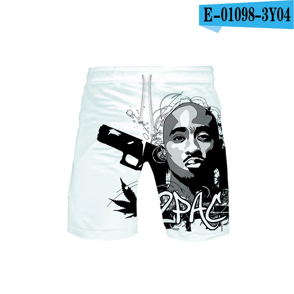 2PAC 3D шорты с принтом для мужчин горячая Распродажа повседневные крутые и дышащие Harajuku Новое поступление летние пляжные шорты K-pops плюс размер - Цвет: Серый