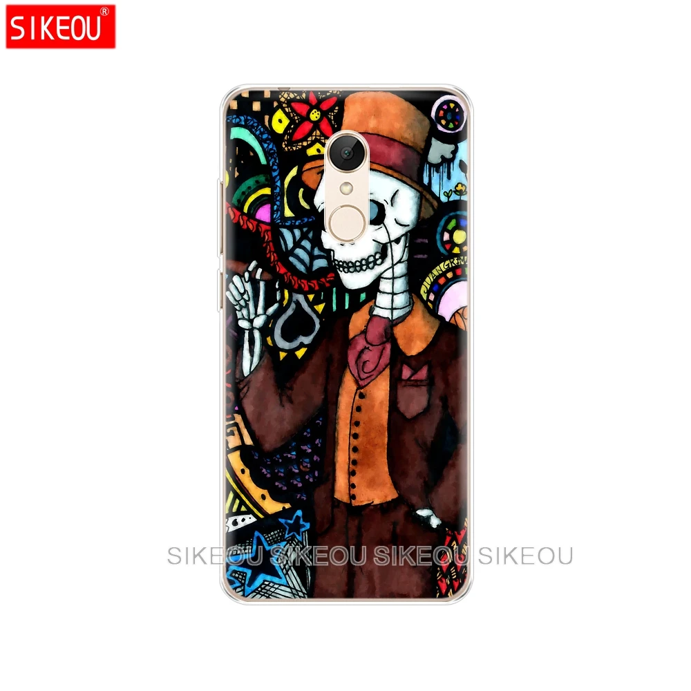 Silicone Cover phone Case for Xiaomi redmi S2 Y2 6 5 2 3 3s pro PLUS note 4 4X 4A 5A 6A soft tpu Flower Skull coque clear |