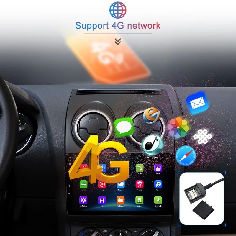 Junsun 2G + 32G Android 9 0 для Nissan Qashqai J10 2006-2009 2011-2013 авто 2 din автомагнитола стерео плеер Bluetooth