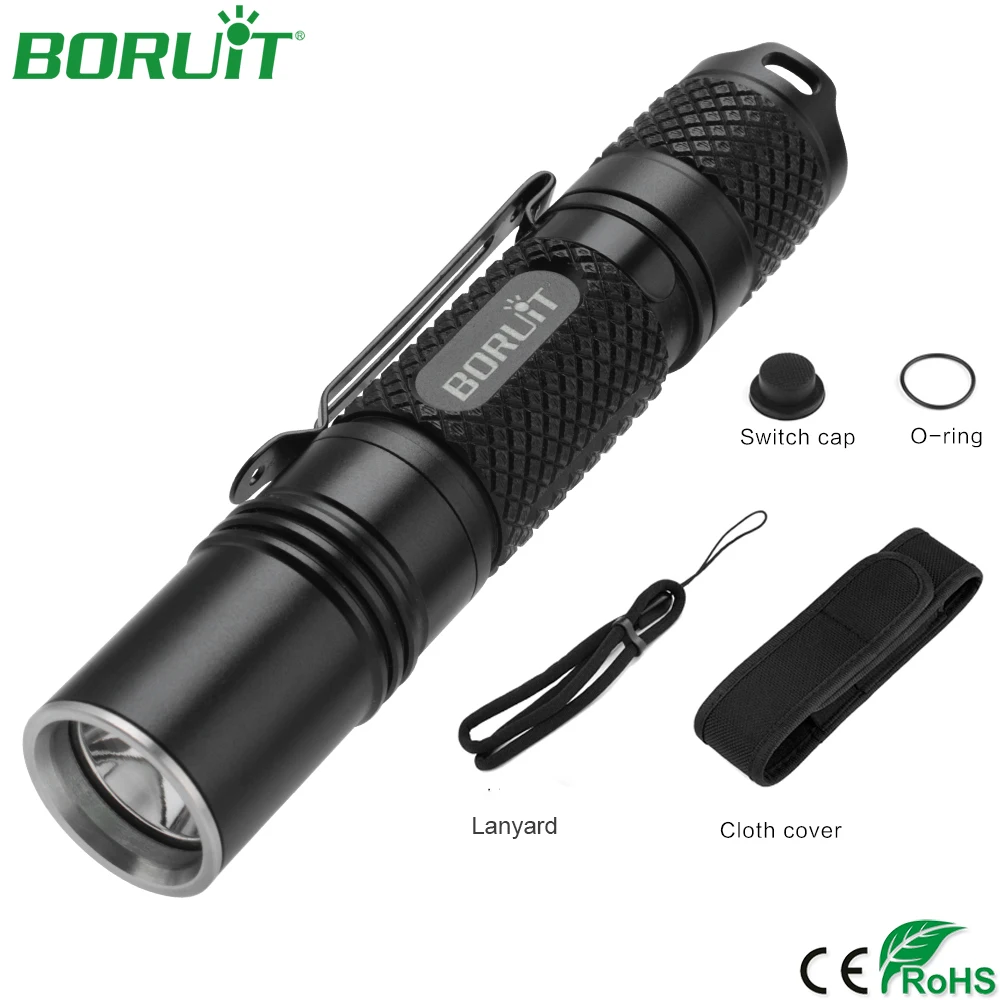 BORUiT супер яркий L2 светодиодный светильник-вспышка IPX8 водонепроницаемый тактический фонарь светильник 5 режимов с памятью портативные походные охотничьи фонари