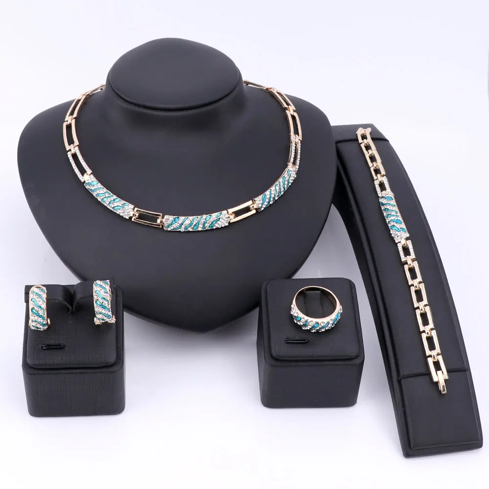 Женский ювелирный комплект из колье серёг кольца и браслета|women african|african beads jewelry