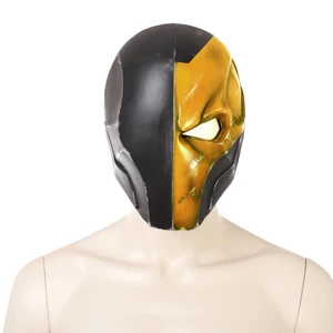 as picture Маска детстроука шлем полная голова ПВХ маска Deathstroke Косплей Костюм шлем для Хэллоуина взрослых - Цвет: as picture