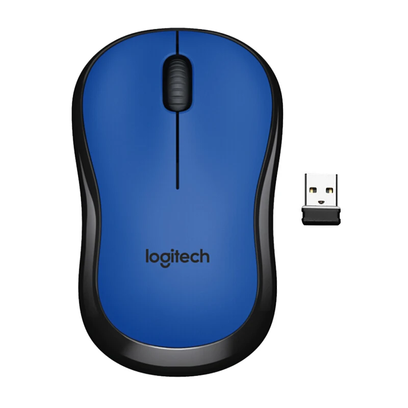 Беспроводная мышь logitech M220, бесшумная мышь с 2,4 ГГц, Высококачественная оптическая эргономичная компьютерная игровая мышь для Mac OS/Window 10/8/7 - Цвет: Blue without box
