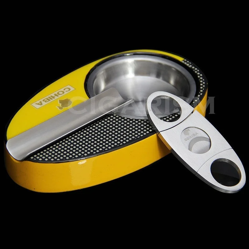 Мужская мода COHIBA желтая отделка пианино кедровая подкладка для сигар хьюмидор
