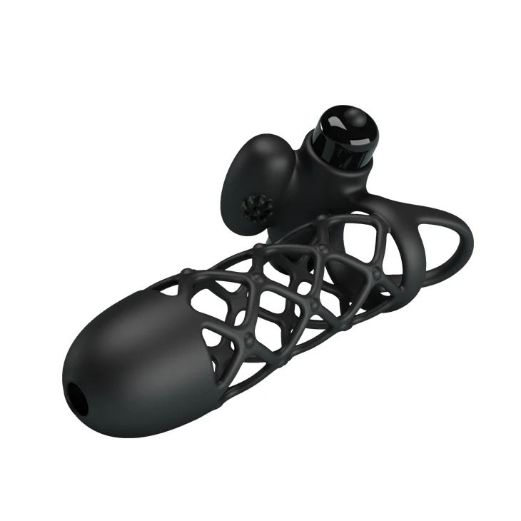 Многоразовая 10-скоростная Вибрирующая насадка на пенис женская секс-игрушка для