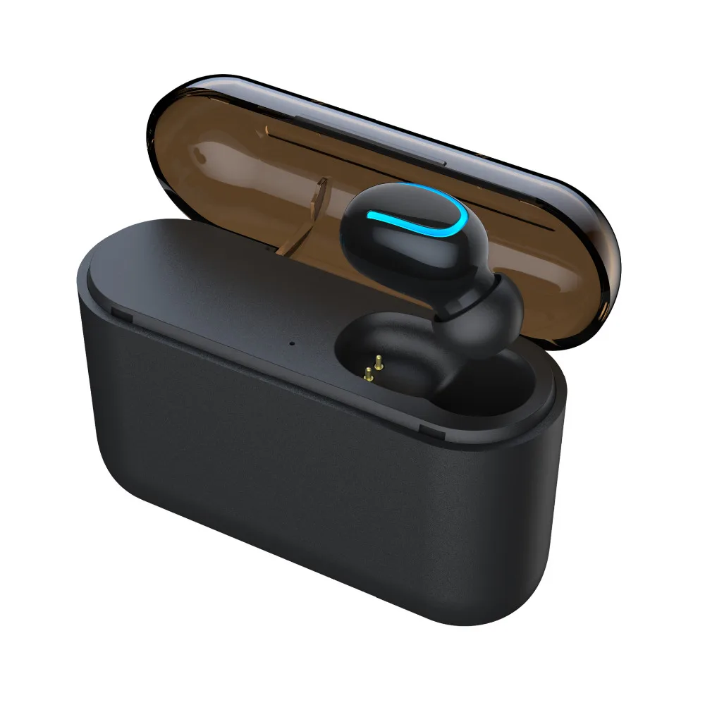Q26 single ear headset true wireless Bluetooth earbuds 1500mAh charger shell 5.0 automatic boot / shutdown paired small body | Электроника