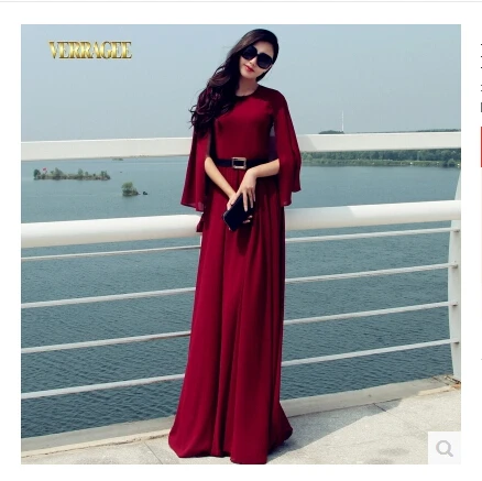 Осень зима новый модный бренд Vestido шифон элегантное Британский большой размер