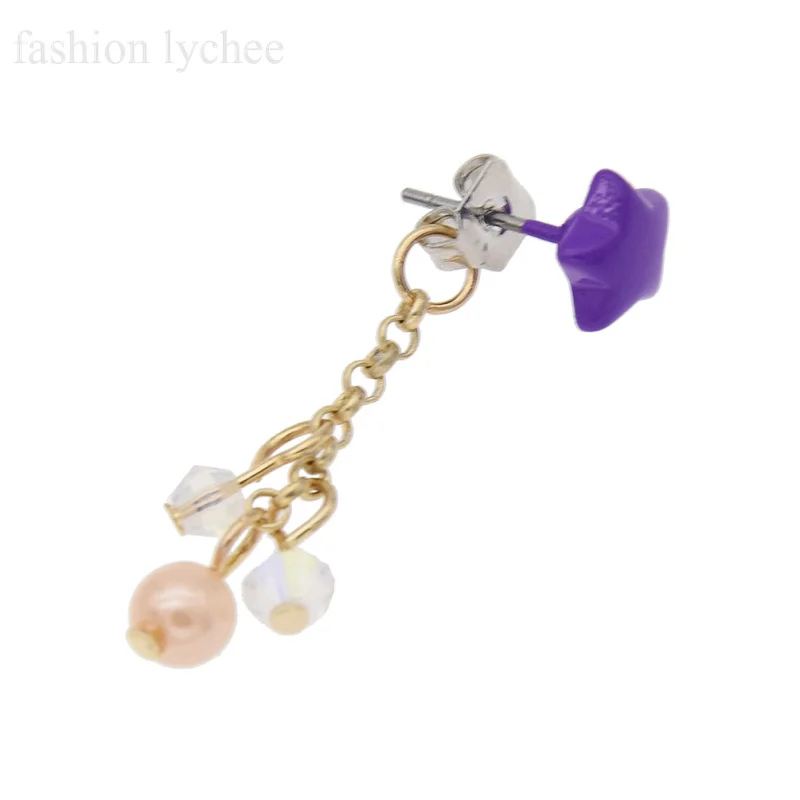 Женские серьги-гвоздики с единорогом lychee набор из 4 предметов со звездочками