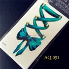 Популярный красивый 3D боди-арт, рукав, ручка, ручные наклейки, водонепроницаемая временная татуировка, разноцветный бант, дизайн бантов, искусственная блестящая татуировка