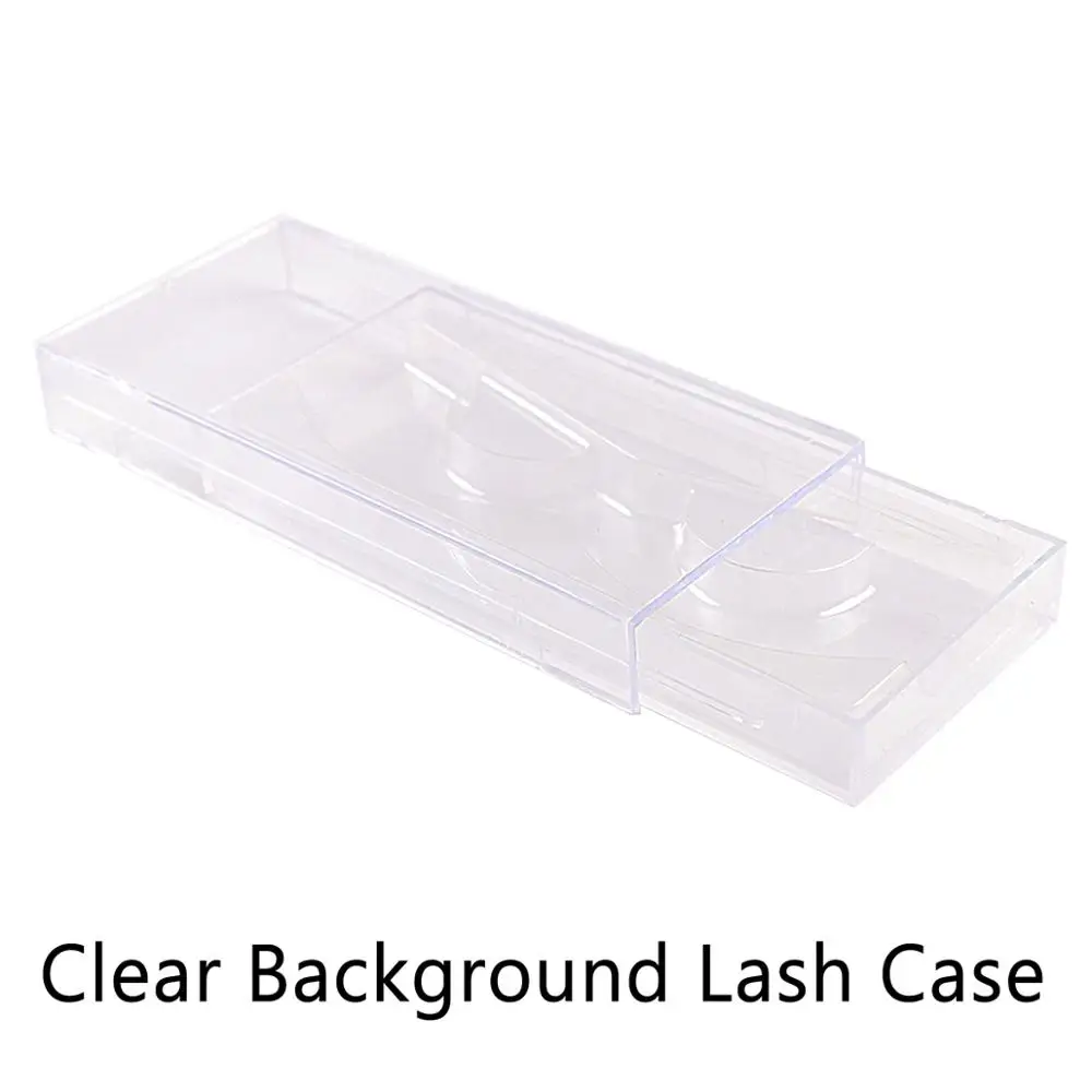 50 x clear case 50 шт./лот, профессиональный скользящий чехол s с держателями для полной полосы ресниц, прозрачный чехол для 3D норковых ресниц - Цвет: 50 x clear case